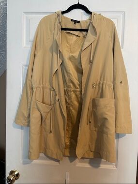 Staccato Buttery Yellow Hooded Trench Coat